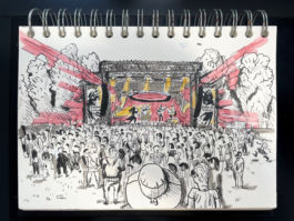 urban sketching haldern pop festival stage
